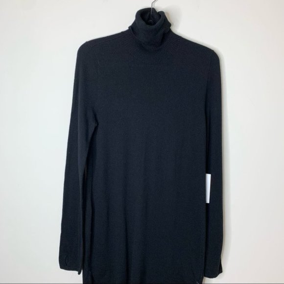 One Teaspoon Superior Merino Knit Funnel Turtleneck Dress Jet Black Size XXS - Picture 7 of 16